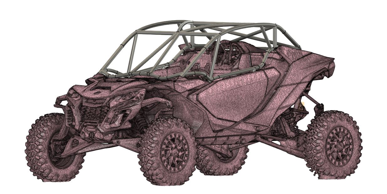 MONSTER MAVERICK R RACE SPEC CAGE (ROLLED ROOF)