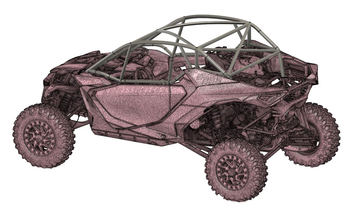 MONSTER MAVERICK R RACE SPEC CAGE (ROLLED ROOF)
