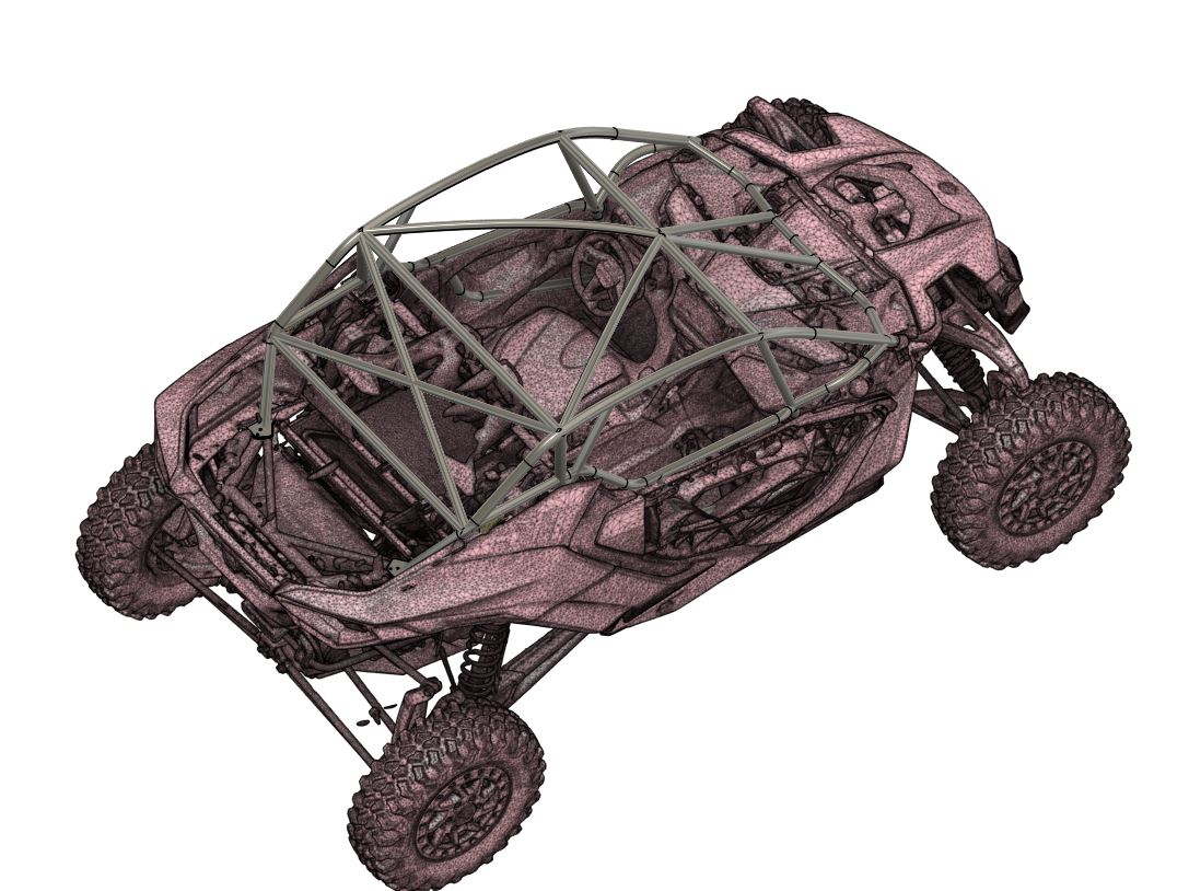 MONSTER MAVERICK R RACE SPEC CAGE (ROLLED ROOF)