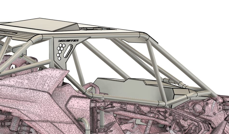 MONSTER MAVERICK R RACE SPEC CAGE (FLAT ROOF)