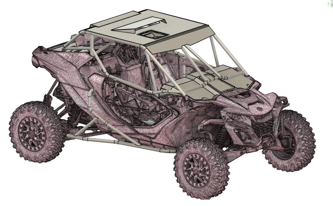 MONSTER MAVERICK R RACE SPEC CAGE (FLAT ROOF)