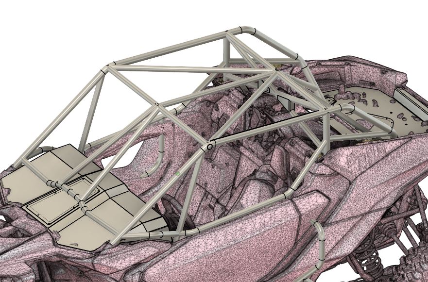 MONSTER MAVERICK R RACE SPEC CAGE (FLAT ROOF)