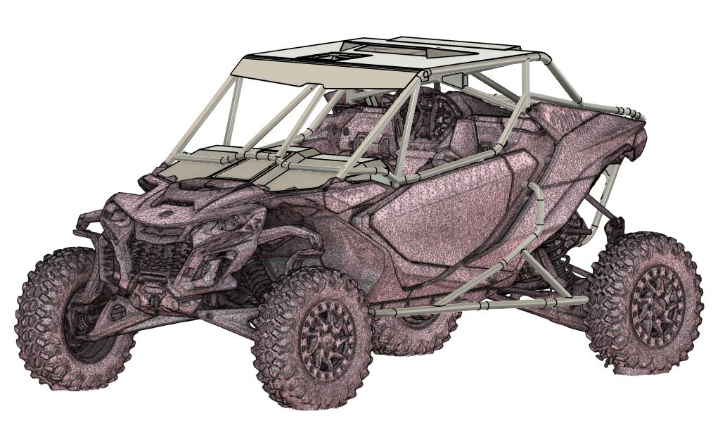 MONSTER MAVERICK R RACE SPEC CAGE (FLAT ROOF)