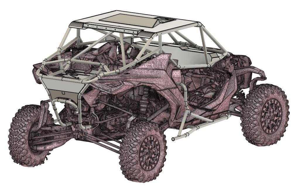 MONSTER MAVERICK R RACE SPEC CAGE (FLAT ROOF)