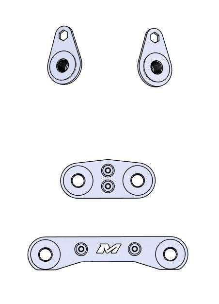 MONSTER MAVERICK R RACE SPEC REAR RADIUS NUT PLATES