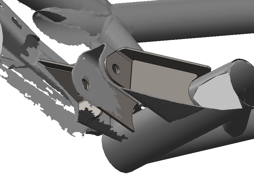 MONSTER MAVERICK R RACE SPEC REAR TRAILING ARM MOUNT WELD IN GUSSET KIT