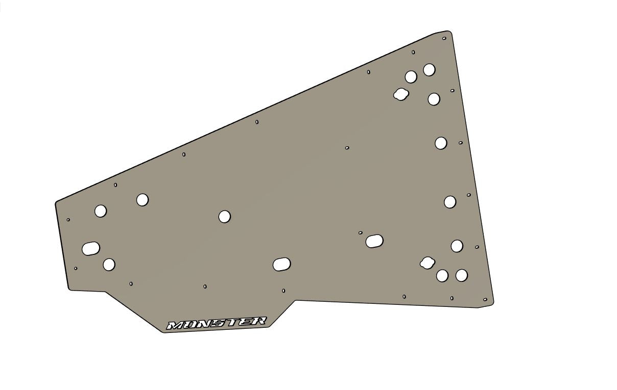 MONSTER MAVERICK R REAR SKID PLATE